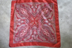 stylized paisley red scarf

